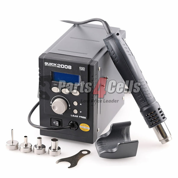 QUICK 2008 ESD Digital Display Heat Gun Welding Rework Soldering Station - 110V w/ US Extra Adapter