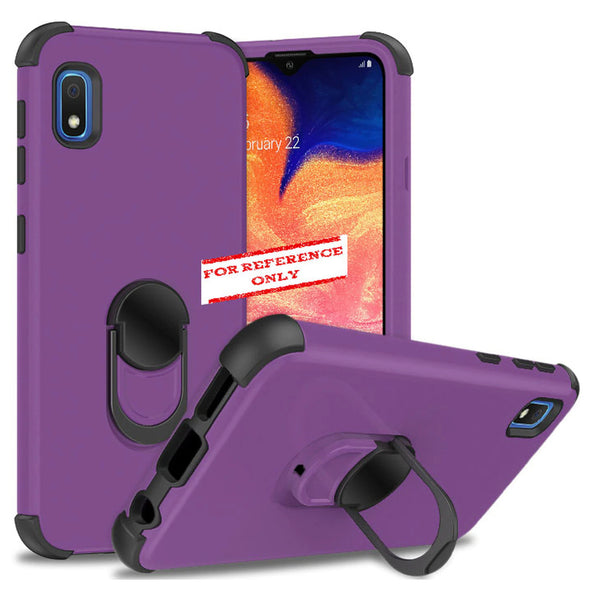 SAFIRE Samsung A21 2020 A215 Ring Hybrid Case Purple