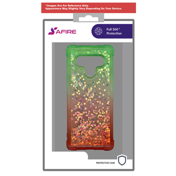 LG Stylo 6 Water Glitter Case Green & Red By Safire - Parts4cells