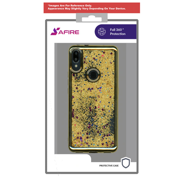 SAFIRE LG Aristo 5 Electro Water Glitter Case Gold