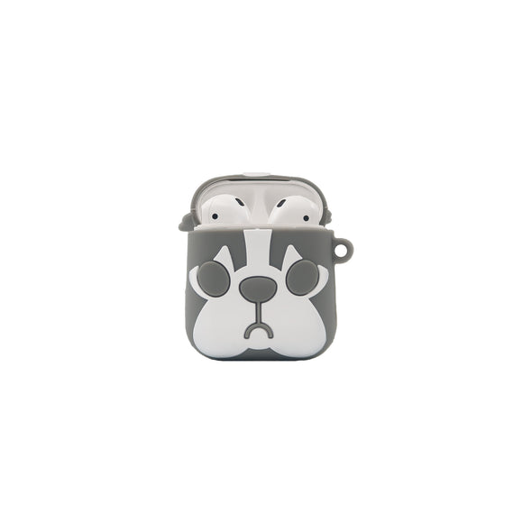 Airpods Case Pitbull Grey & White