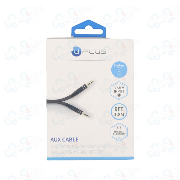 Aux to Aux Power+ 6 Feet Cable Black Uplus