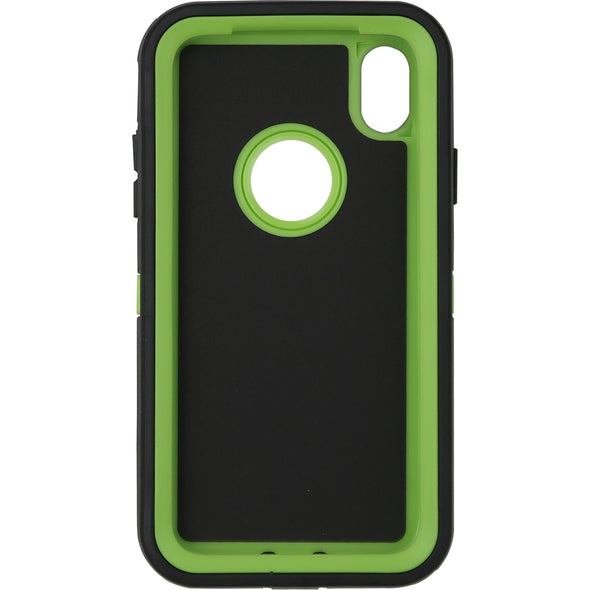 Brilliance HEAVY DUTY iPhone XR Camo Series Case With Circle Hole Green