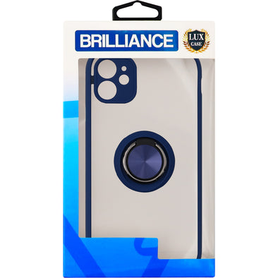 Brilliance LUX iPhone 12 Eagle Eye Skin Feeling Case Navy Blue