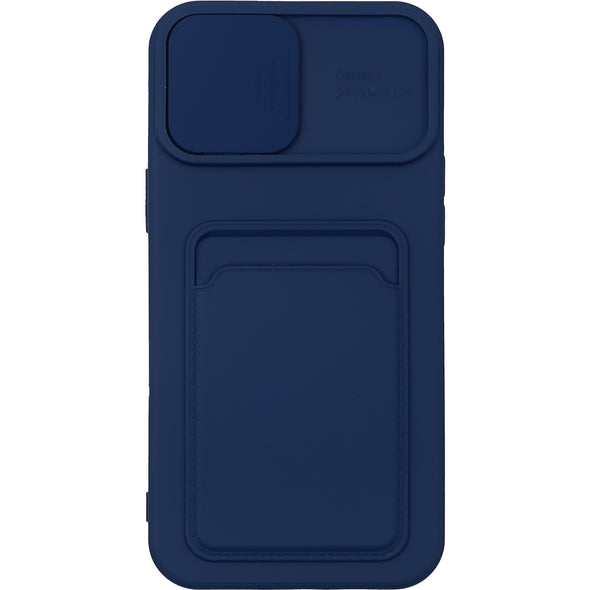 Brilliance LUX iPhone 12 PRO MAX Push window card case Navy Blue