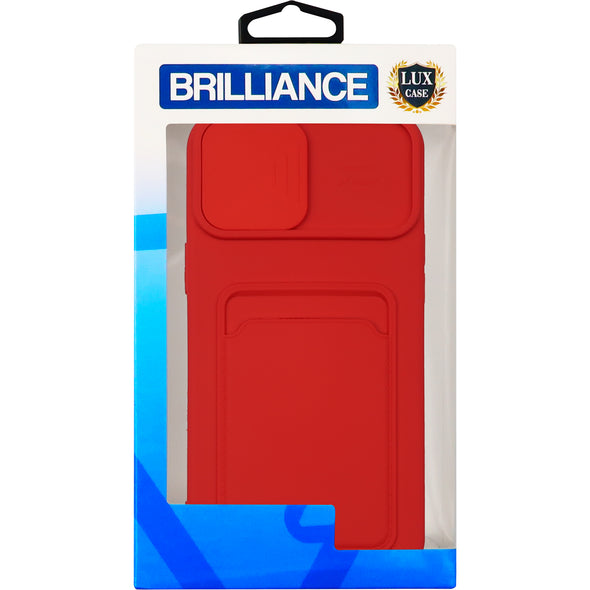 Brilliance LUX iPhone 12 PRO MAX Push window card case Red