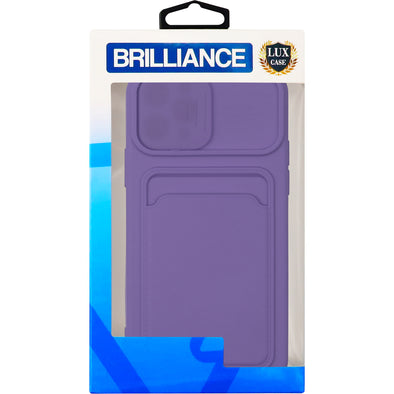 Brilliance LUX iPhone 12 PRO Push window card case Lavander