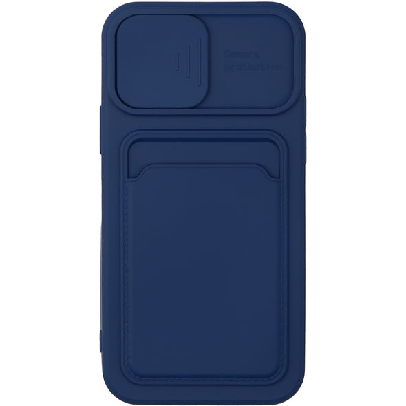 Brilliance LUX iPhone 12 PRO Push window card case Navy Blue