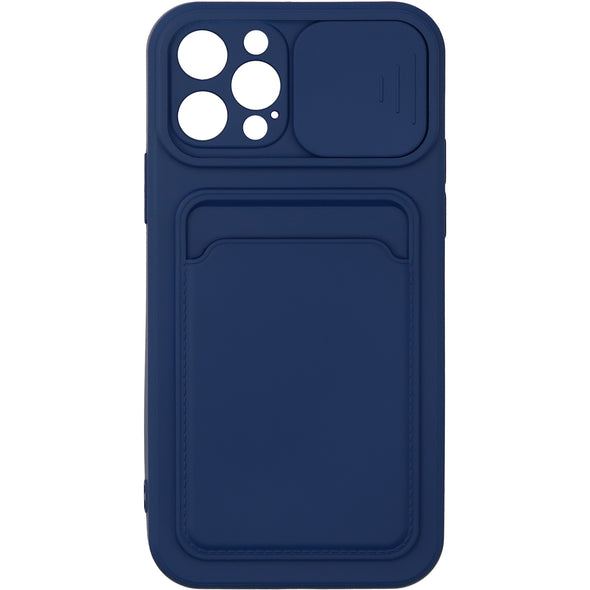 Brilliance LUX iPhone 12 PRO Push window card case Navy Blue