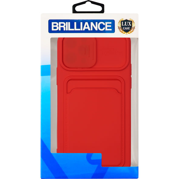 Brilliance LUX iPhone 12 PRO Push window card case Red