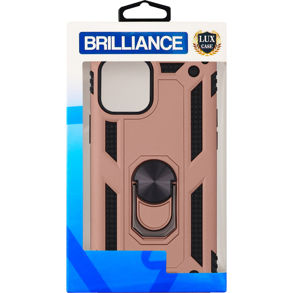 Brilliance LUX iPhone 12 PRO Sergeant Anti-fall Bracket Armor Case Peach