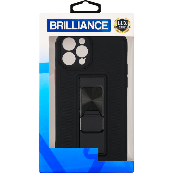 Brilliance LUX iPhone 12 PRO Two-tone Skin Feel Functional Case Black