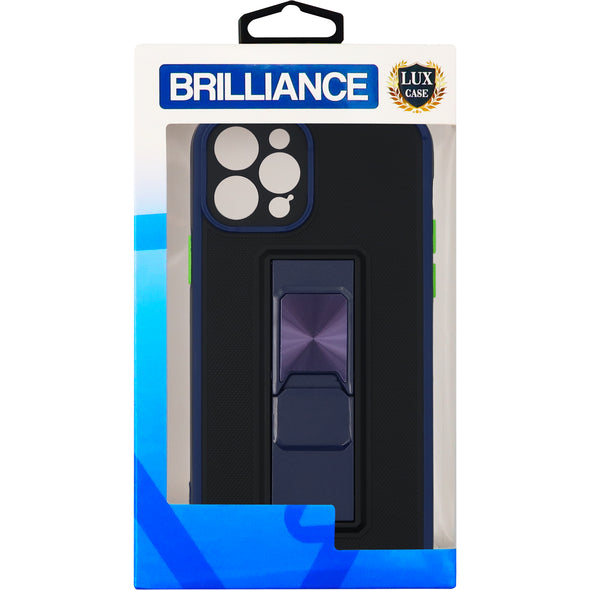 Brilliance LUX iPhone 12 PRO Two-tone Skin Feel Functional Case Navy Blue