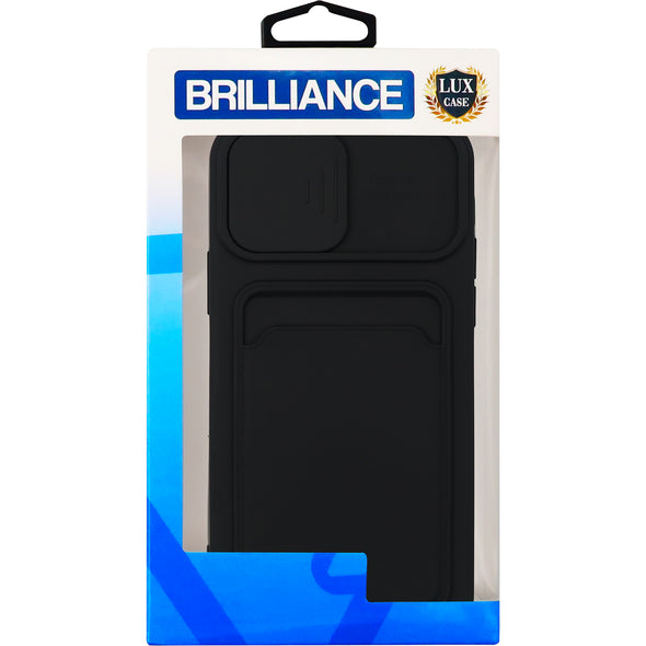 Brilliance LUX iPhone 12 Push window card case Black