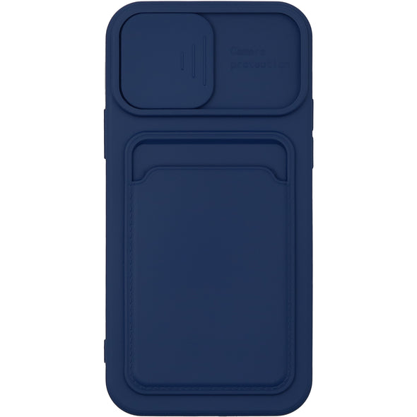 Brilliance LUX iPhone 12 Push window card case Navy Blue