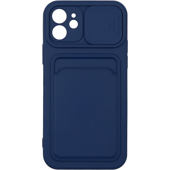 Brilliance LUX iPhone 12 Push window card case Navy Blue