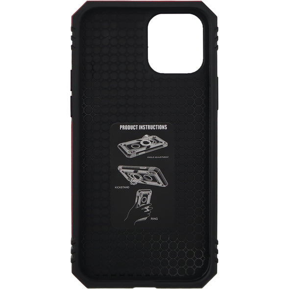 Brilliance LUX iPhone 12 Sergeant Anti-fall Bracket Armor Case Red