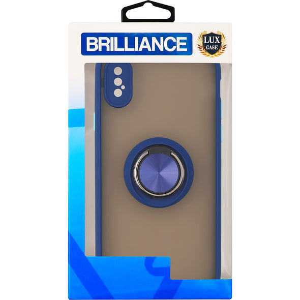 Brilliance LUX iPhone X Eagle Eye Skin Feeling Case Navy Blue