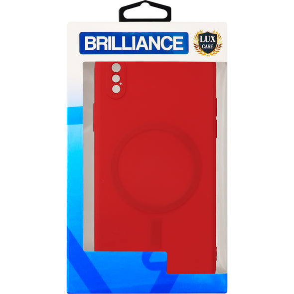 Brilliance LUX iPhone X Magnetic wireless charging case Red