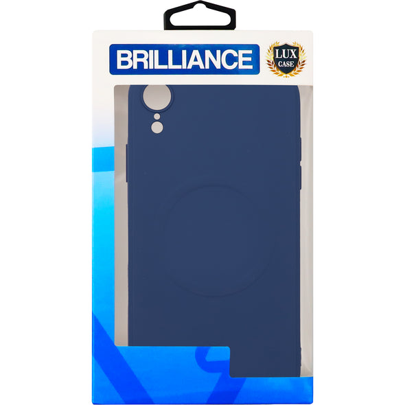 Brilliance LUX iPhone XR Magnetic wireless charging case Navy Blue