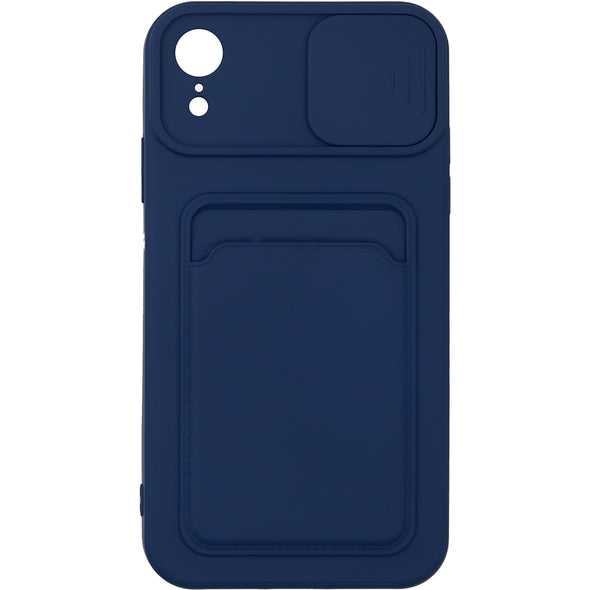 Brilliance LUX iPhone XR Push window card case Navy Blue