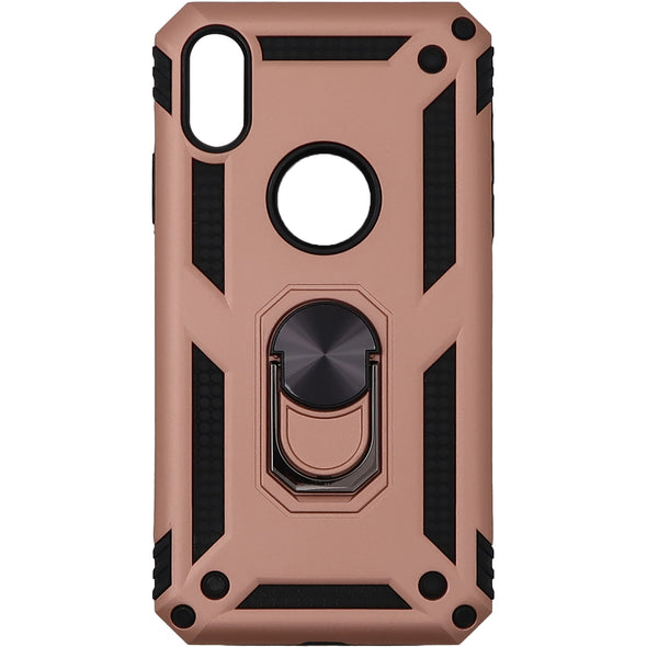 Brilliance LUX iPhone XR Sergeant Anti-fall Bracket Armor Case Peach