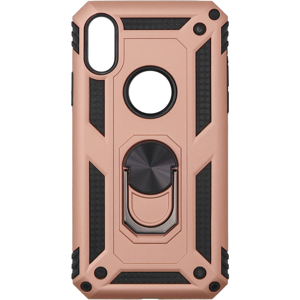 Brilliance LUX iPhone X Sergeant Anti-fall Bracket Armor Case Peach