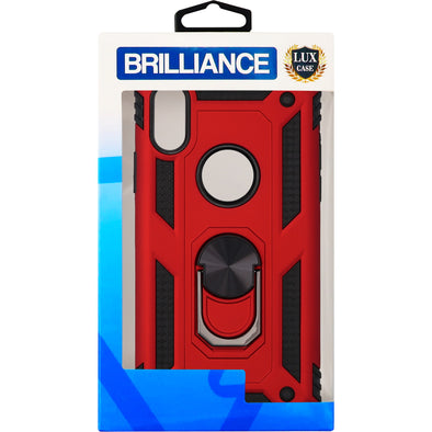 Brilliance LUX iPhone X Sergeant Anti-fall Bracket Armor Case Red