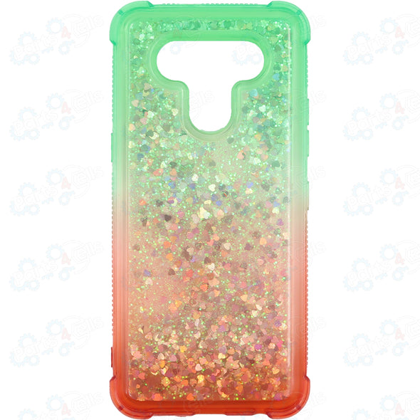 SAFIRE LG K51 Water Glitter Case Green & Red