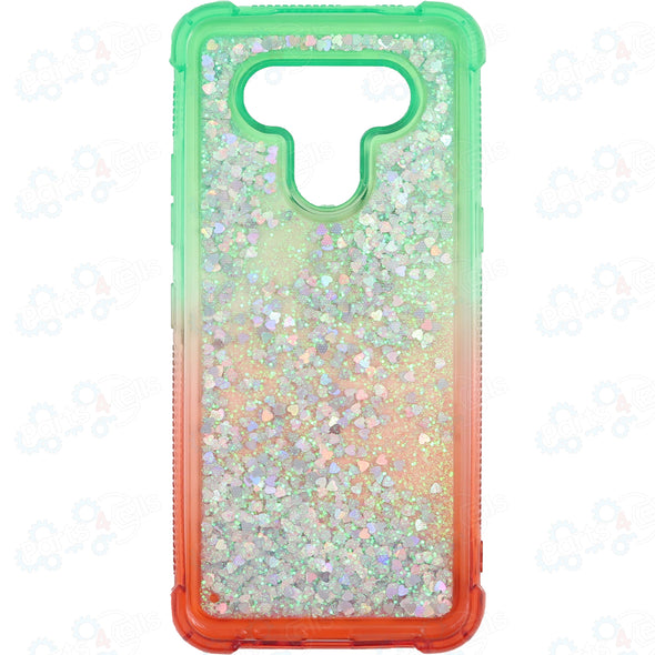 SAFIRE LG K51 Water Glitter Case Green & Red