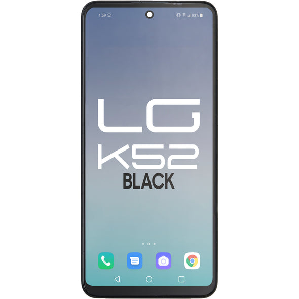 LG K42/ K52/ K62 LCD With Touch + Frame Black