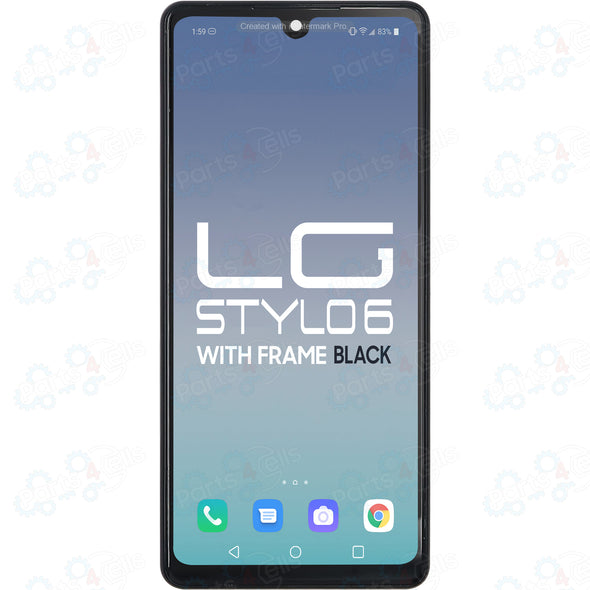 LG Stylo 6 LCD with Touch + Frame Black