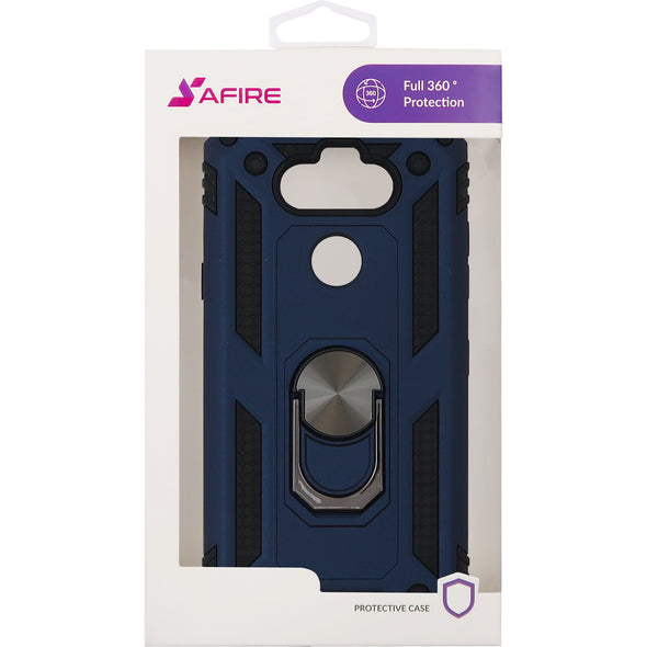 SAFIRE LG Aristo 5+ Mm Rugged Ringstand Case Navy