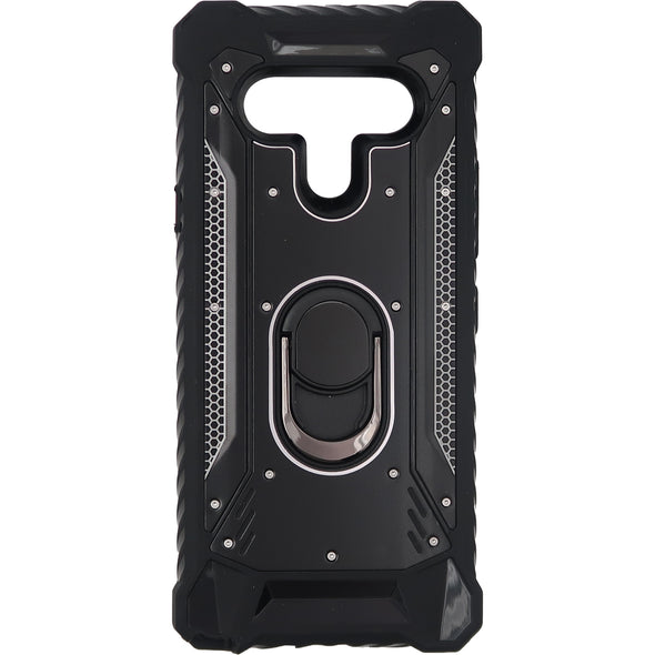 SAFIRE LG Stylo 6 Magnetic Rugged w/ Kickstand Case Black