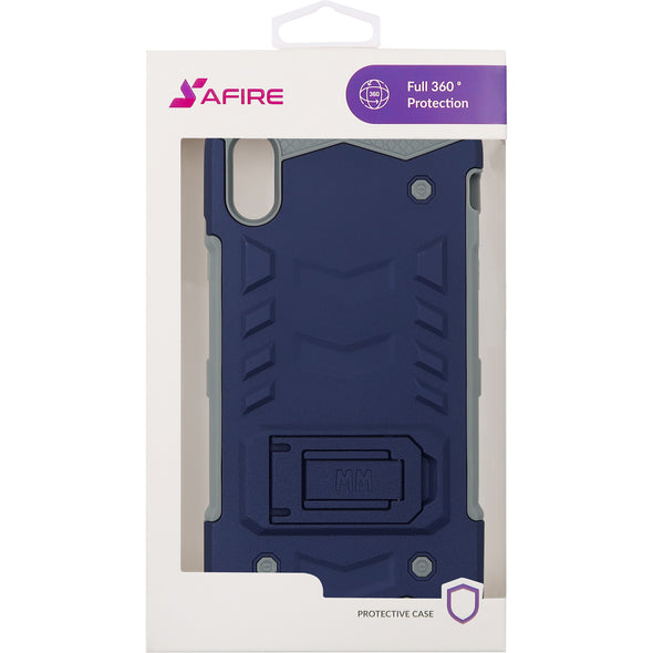 SAFIRE iPhone XS Max Opal Kickstand Case Navy Blue