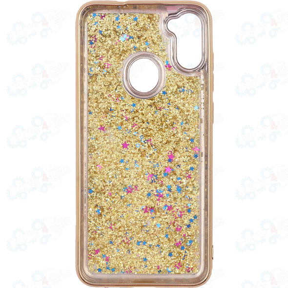 SAFIRE Samsung A11 SM-A115 2020 Electroplated Water Glitter Case Gold