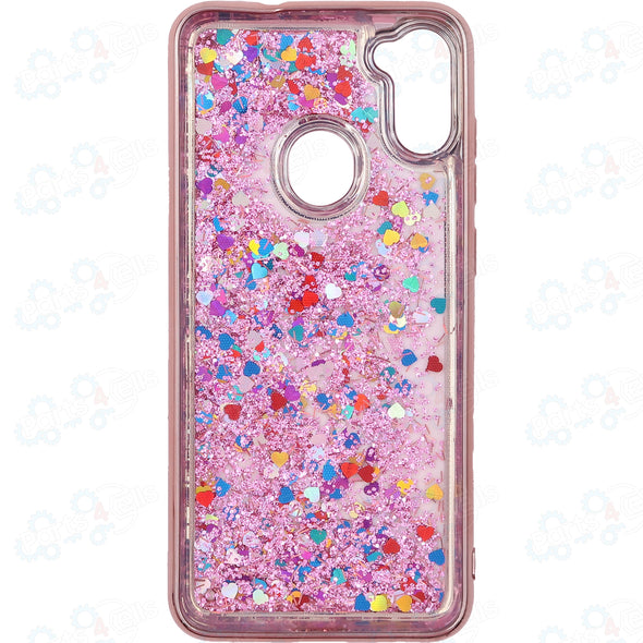 SAFIRE Samsung A11 SM-A115 2020 Electroplated Water Glitter Case Rose Gold
