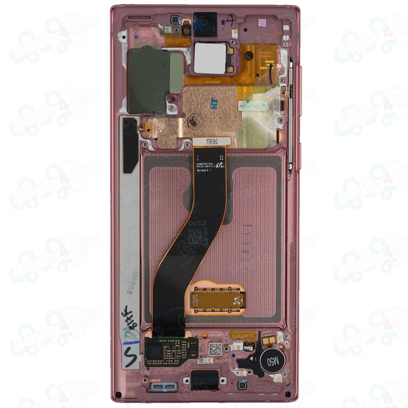 Samsung Note 10 LCD With Touch + Frame Aura Pink Service Pack