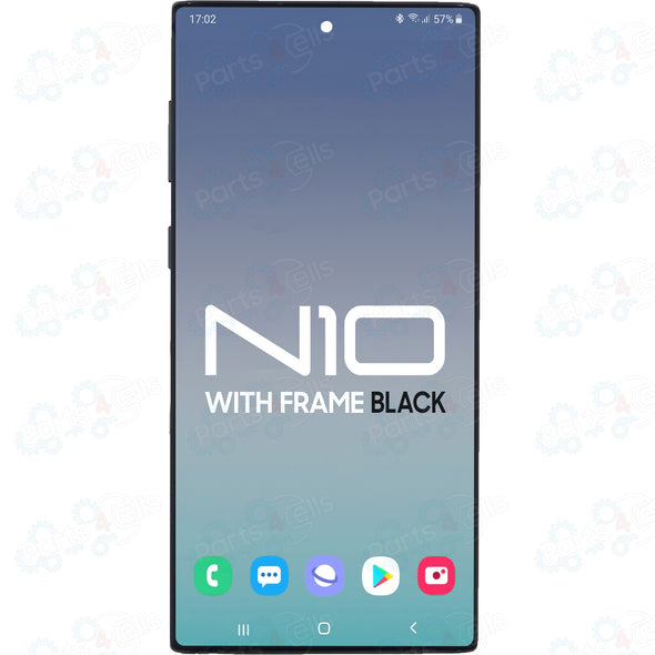 Samsung Note 10 LCD With Touch + Frame Aura Black