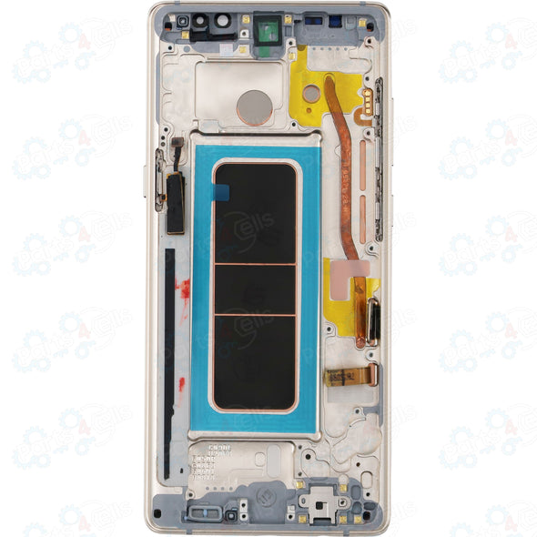 Samsung Note 8 LCD With Touch + Frame Gold Service Pack