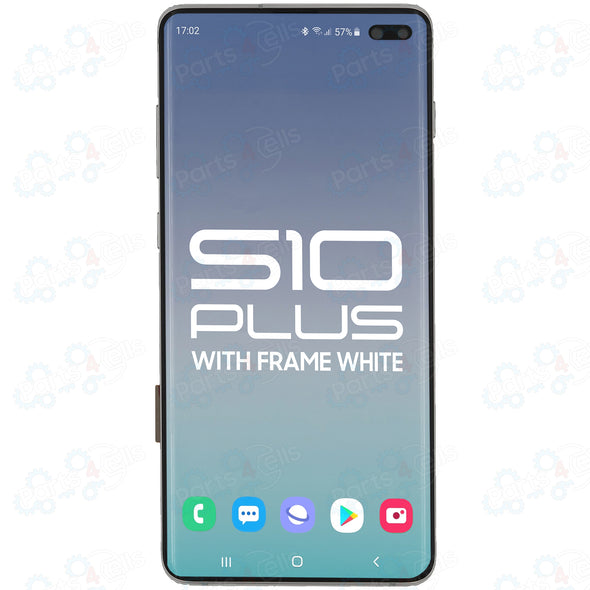 Samsung S10 Plus LCD with Touch + Frame Prism White