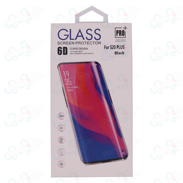 Samsung S20 Plus Full Cover 6D Tempered Glass Retail Packing