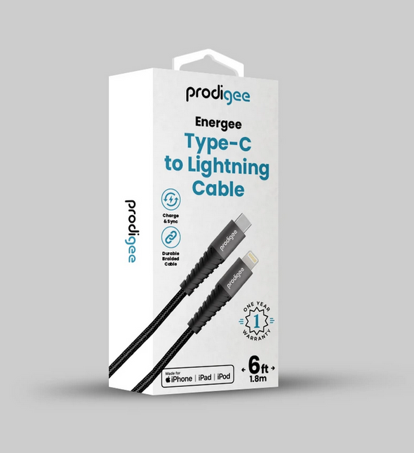 Prodigee Energee 6ft Type-C To Lightning Cable