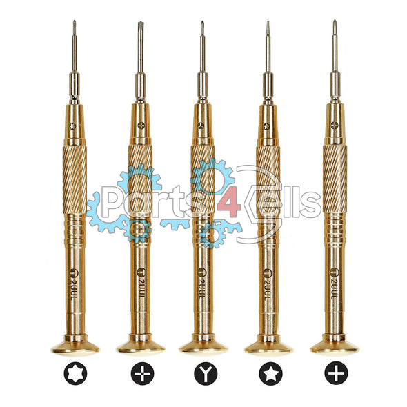 2UUL Brass Handle Heavy Weight Screwdriver for Phone Repair - Convex Cross - 2.5mm