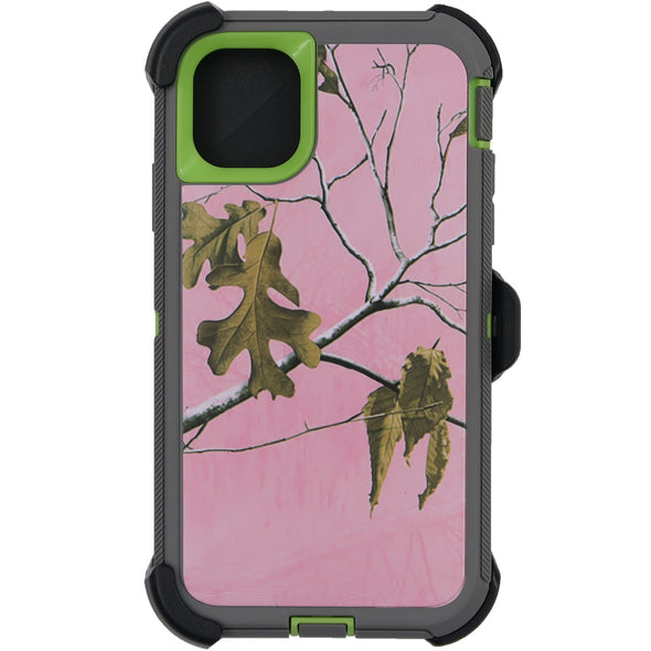 Brilliance HEAVY DUTY iPhone 11 Camo Series Case Pink and Green