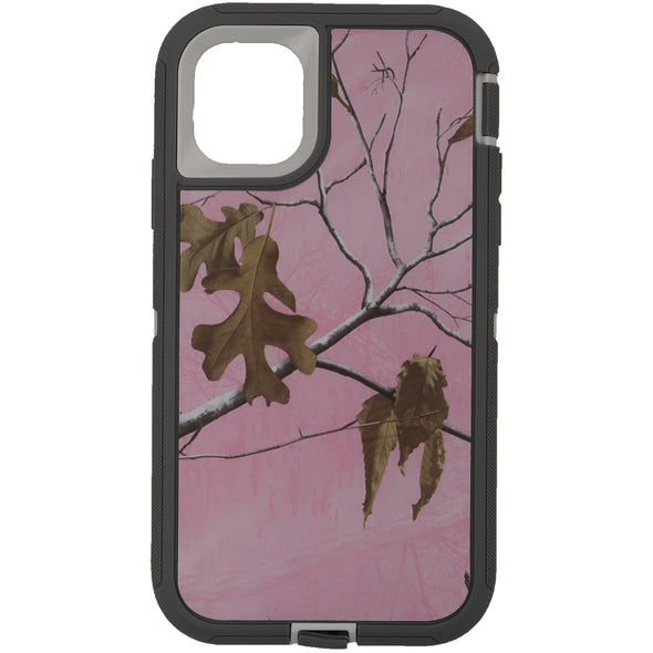 Brilliance HEAVY DUTY iPhone 11 Camo Series Case Pink and White