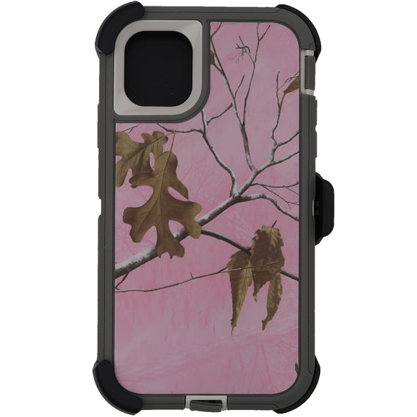 Brilliance HEAVY DUTY iPhone 11 Camo Series Case Pink and White