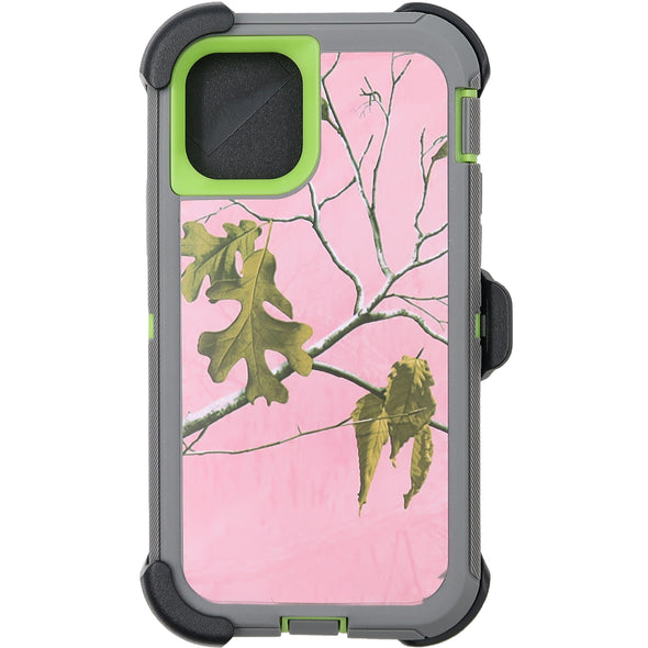 Brilliance HEAVY DUTY iPhone 11 Pro Camo Series Case Pink and Green