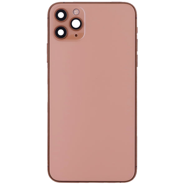 iPhone 11 Pro Max Back Housing w/ Small Parts Gold (No Symbol)