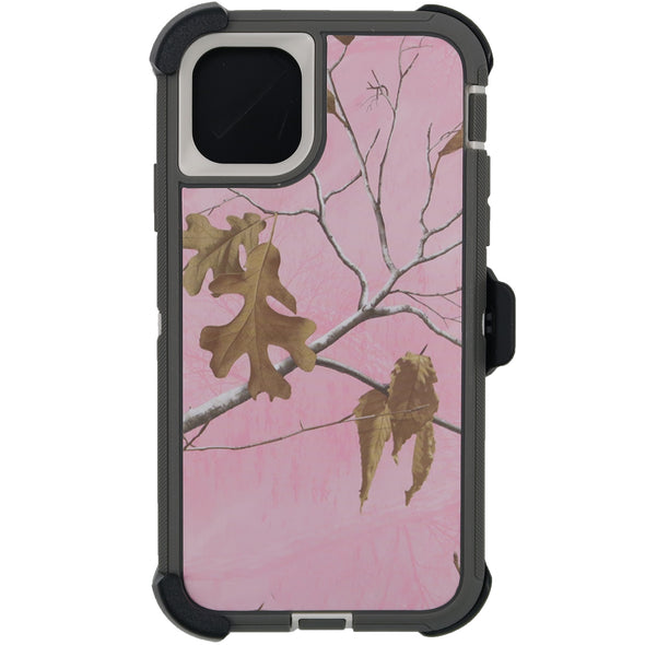 Brilliance HEAVY DUTY iPhone 11 Pro Max Camo Series Case Pink and White